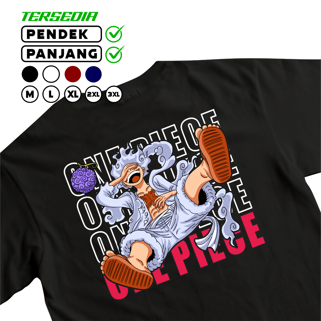 kaos one piece gear 5 monkey d luffy