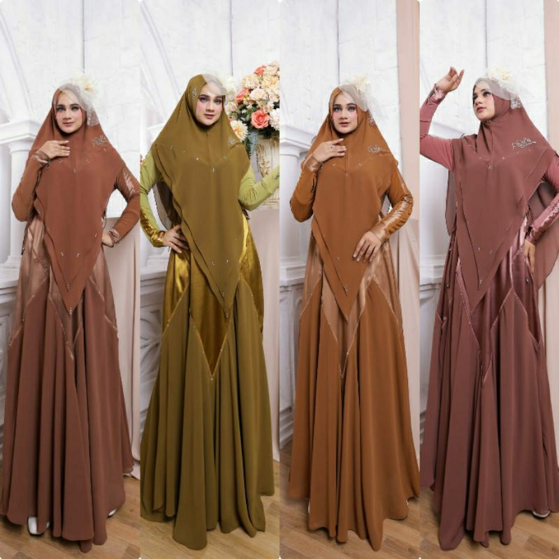 gamis set aqila syari premium