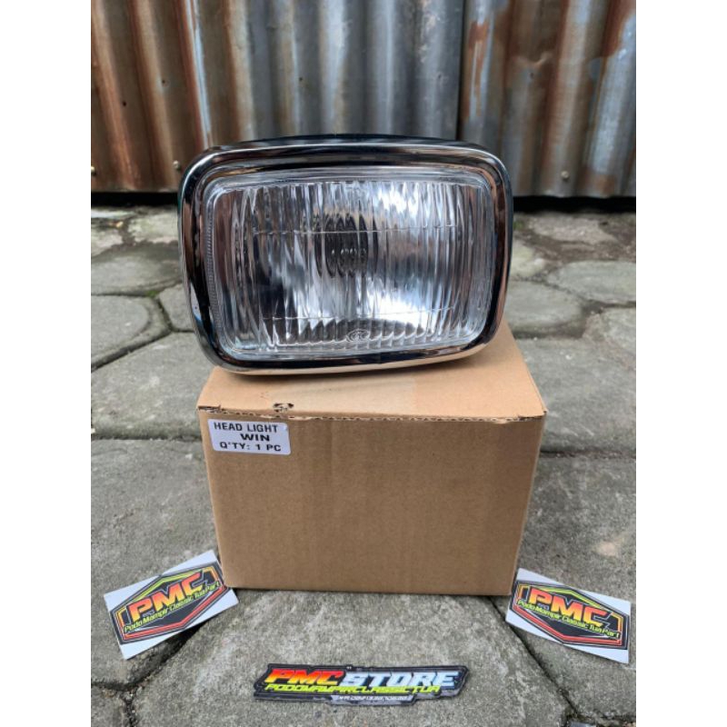 reflektor lampu depan honda win 100 tua old repro mirip original headlamp win 100 old tua