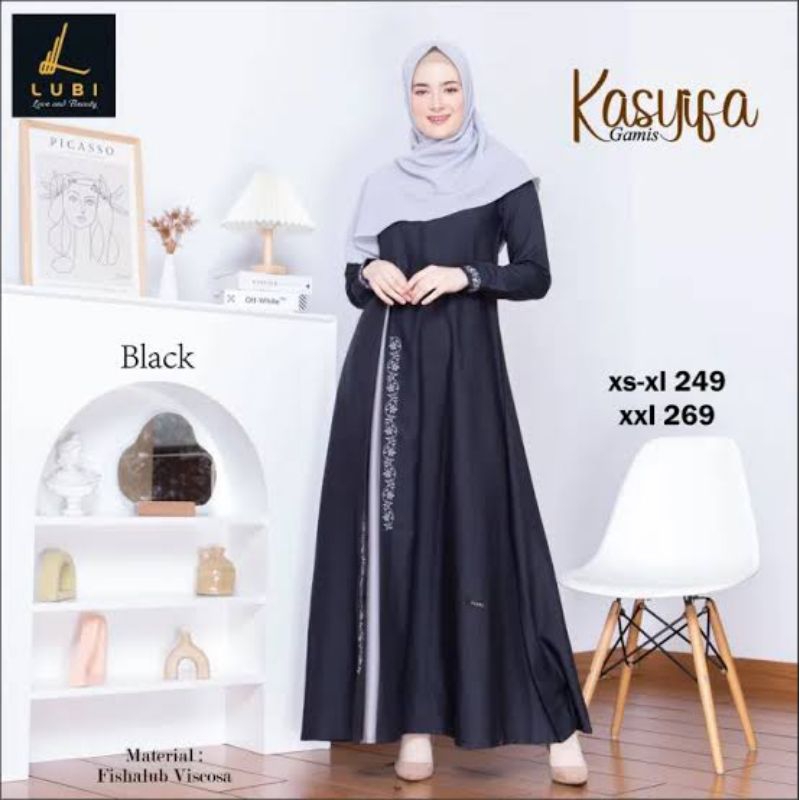 Lubi Gamis Cantik Kasyifa black