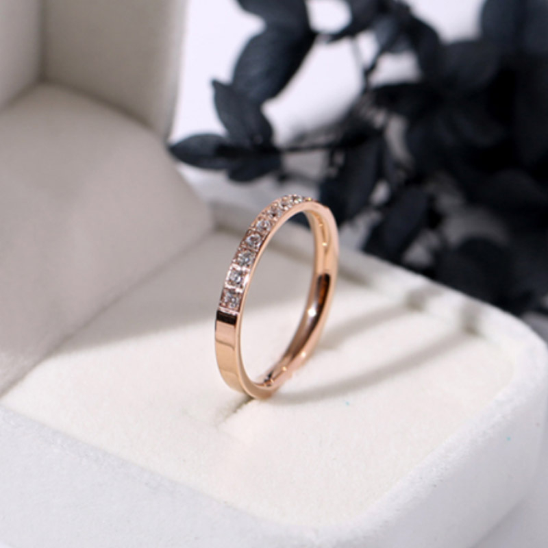 Cincin zircon crownia titanium anti karat harga grosir bisa cod