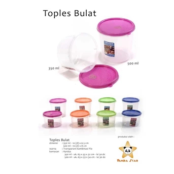 Toples Plastik Bulat Domino 500 Gram