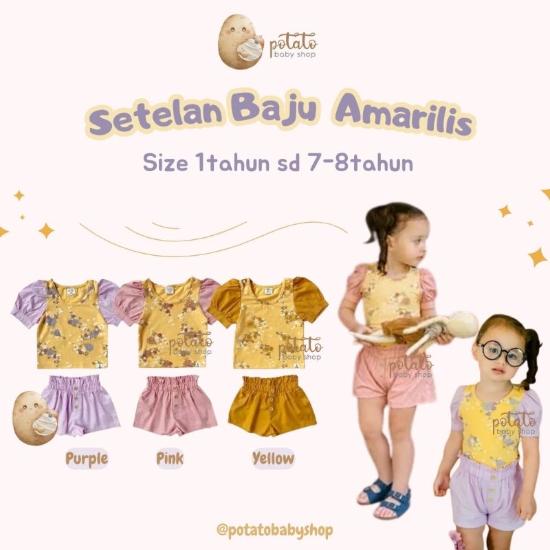 Bohopanna Amarilis Set 1Years s/d 8Years - Setelan Boho Baby