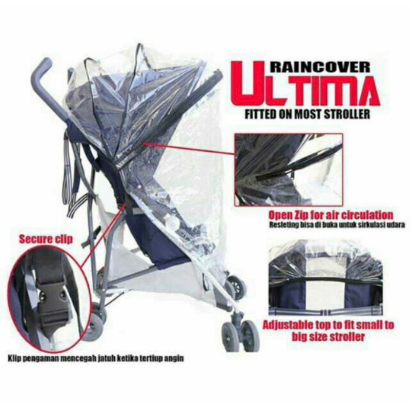 Ultima Stroller Raincover Rain cover Stroller Penutup Stroller Anti Hujan