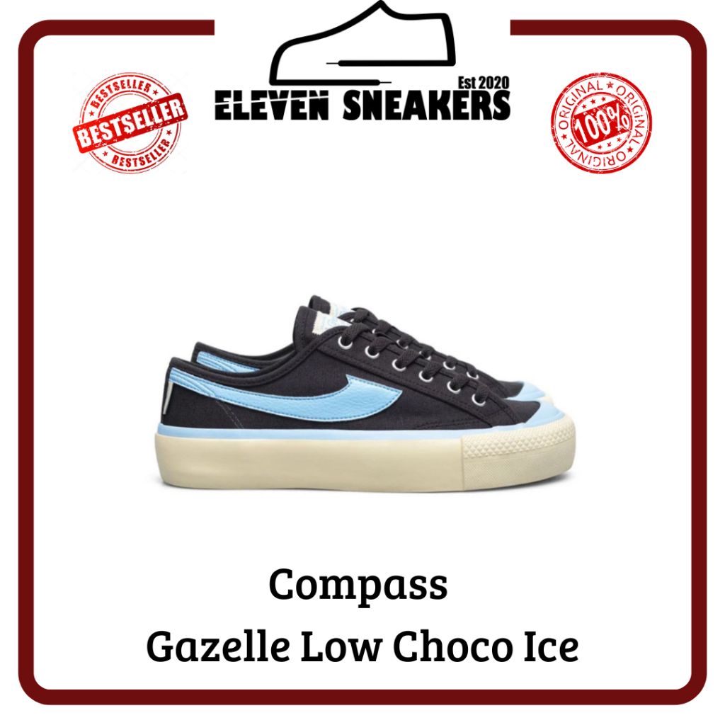 [ 100% Original ] Compass gazelle low choco ice