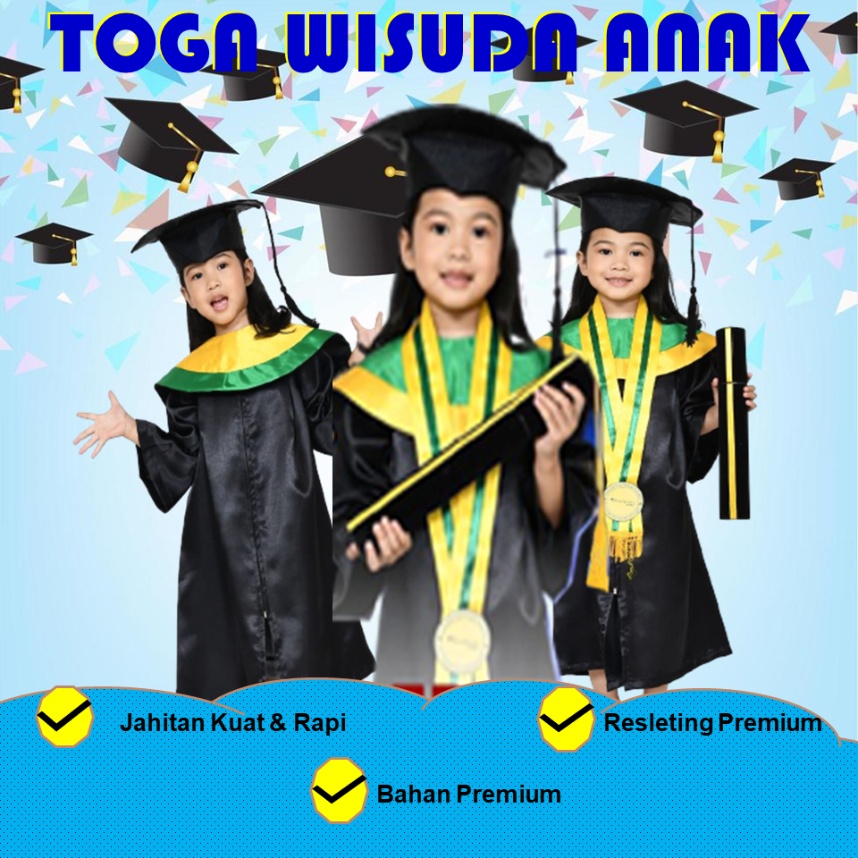 GROSIR PAKET TOGA WISUDA TK / JUAL PAKET TOGA WISUDA TK / PAKET PERLENGKAPAN WISUDA TK / PAKET TOGA 