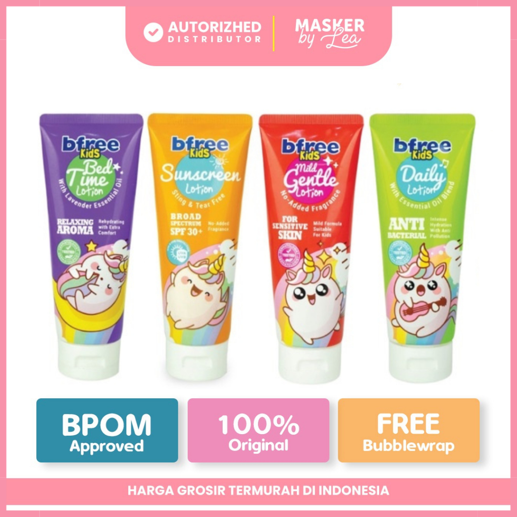 BFree Kids Sunscreen Lotion SPF 30 Daily Lotion 100ml | Mild &amp; Gentle Lotion 100ml | Bed Time Lotion 100ml