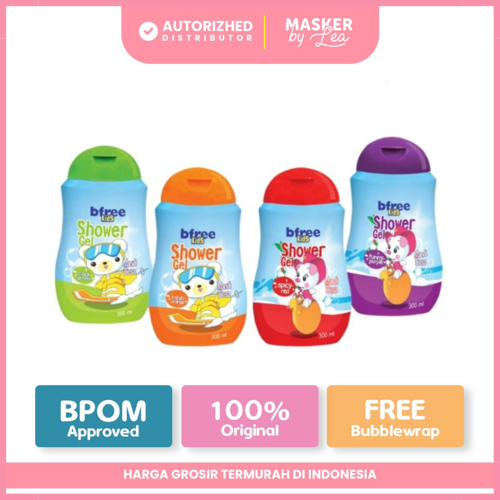 BFREE Kids Shower Gel 300ml [ Sabun Mandi Anak + Conditioner dengan Aroma Buah buahan ]