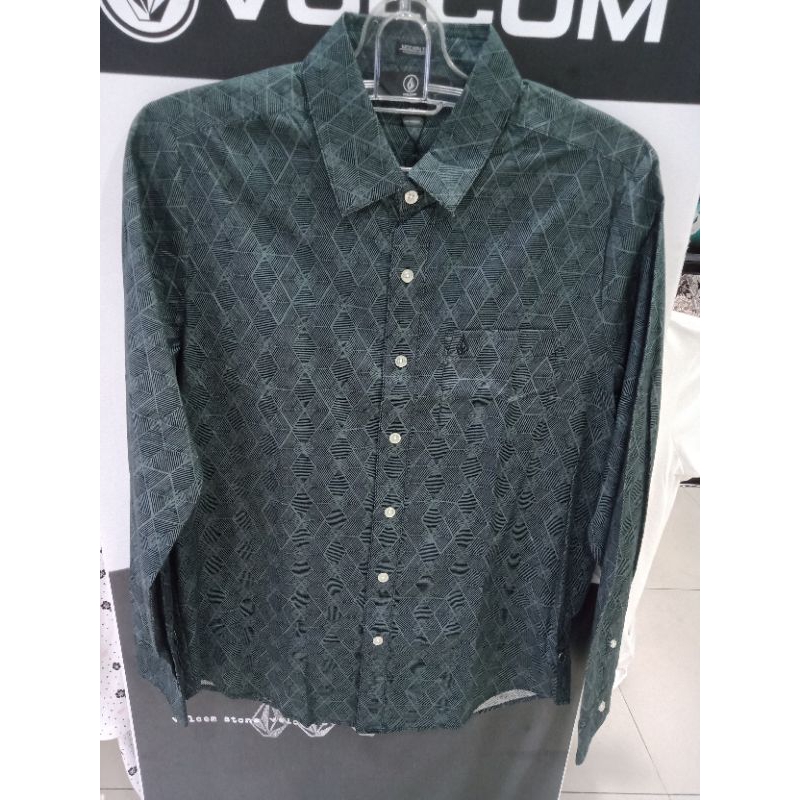 volcom kemeja lengan panjang pria