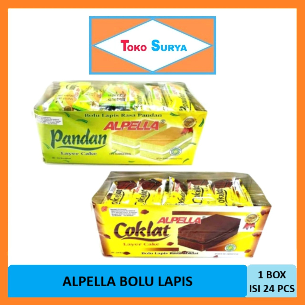 

Alpella Pandan/Coklat Bolu Lapis 24 x 8Gr