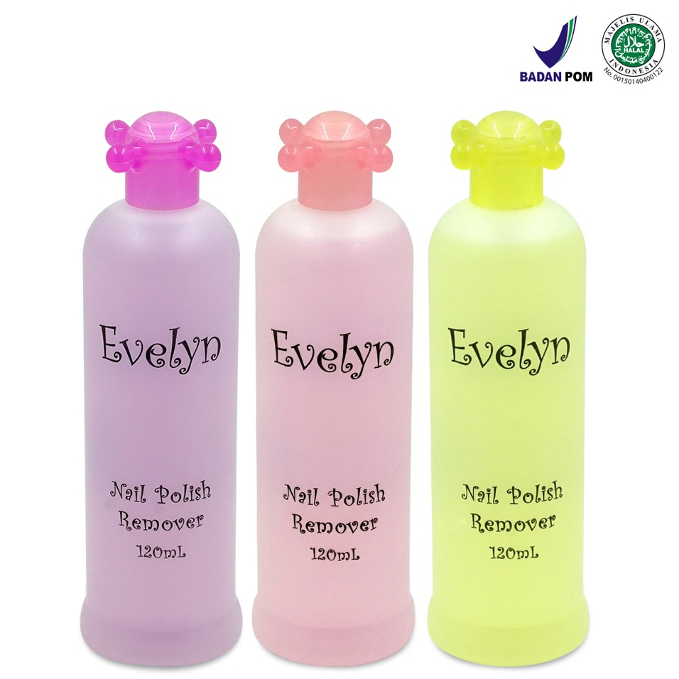 MFI - EVELYN NAIL POLISH REMOVER 120ML &amp; 55ML | 100% ORI