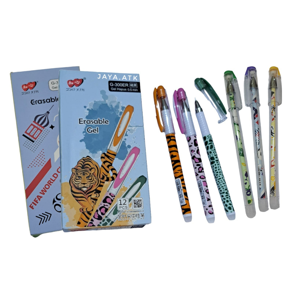 PULPEN GEL BISA DIHAPUS ERASABLE PEN 0.5 MM PEN GEL HAPUS MOTIF LUCU