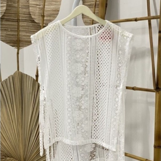 outer burkat tanpa lengan vest brokat premium  Lace Burkat Rompi Wanita