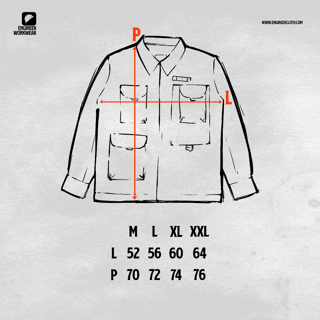 DRAUGHT PARACHUTE OUTERWEAR/OUTER LENGAN PANJANG REFLEKTOR BY ENGINEER