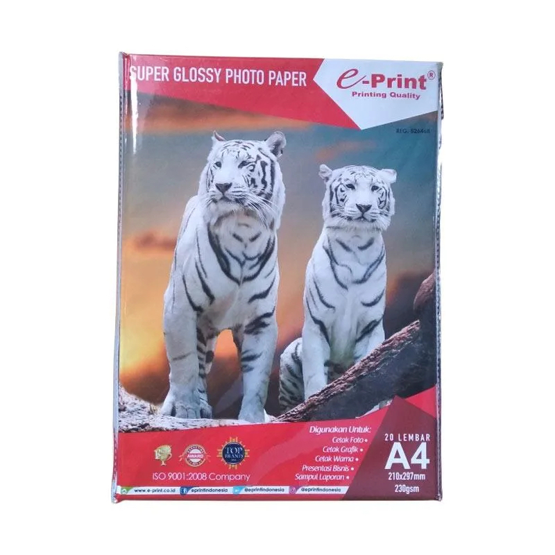 

Kertas Foto E-PRINT A4 230gsm Super Glossy Photo Paper