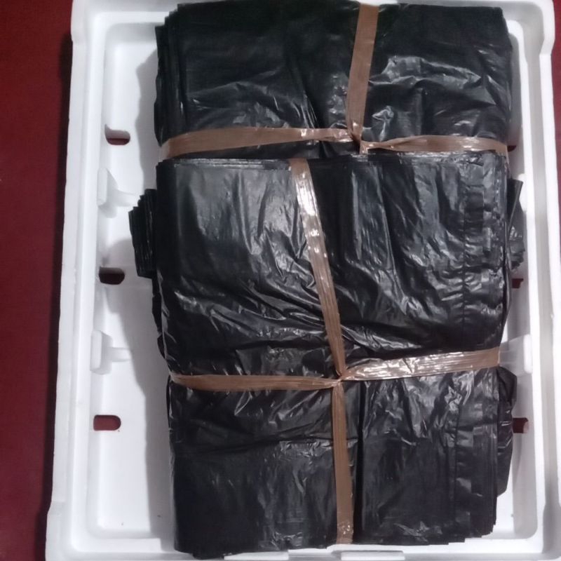 kantong kresek plastik los hitam ukuran 24 per kg