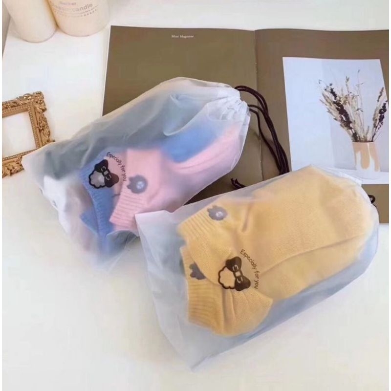 HELLO_10pasang kaos kaki impor free pouch bear / kaos kaki dewasa pendek ankle beruang bear