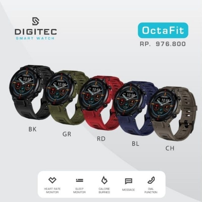 Smartwatch Digitec Octafit Original Garansi Resmi