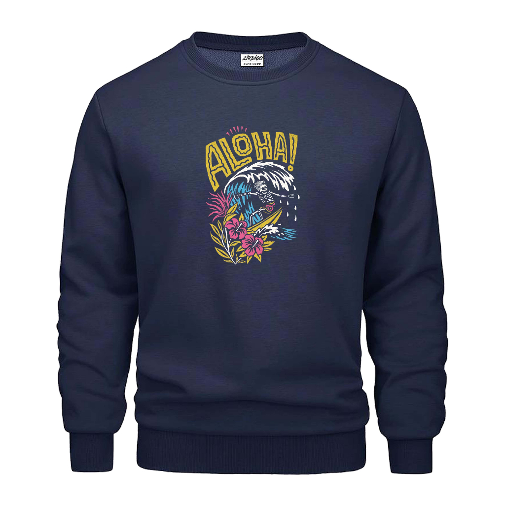 Zirdigo Sweater Basic Distro Aloha Print Quality