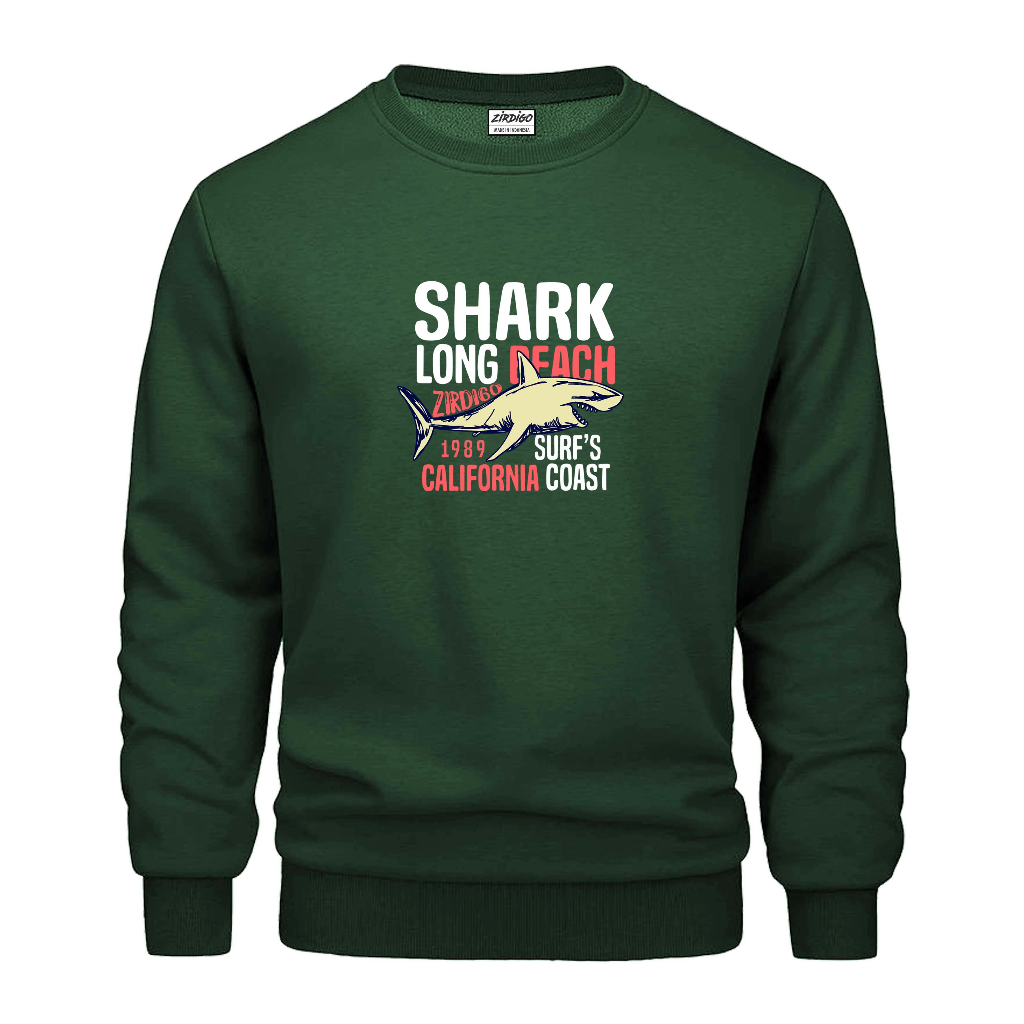 Zirdigo Sweater Basic Distro Shark Long Print Quality