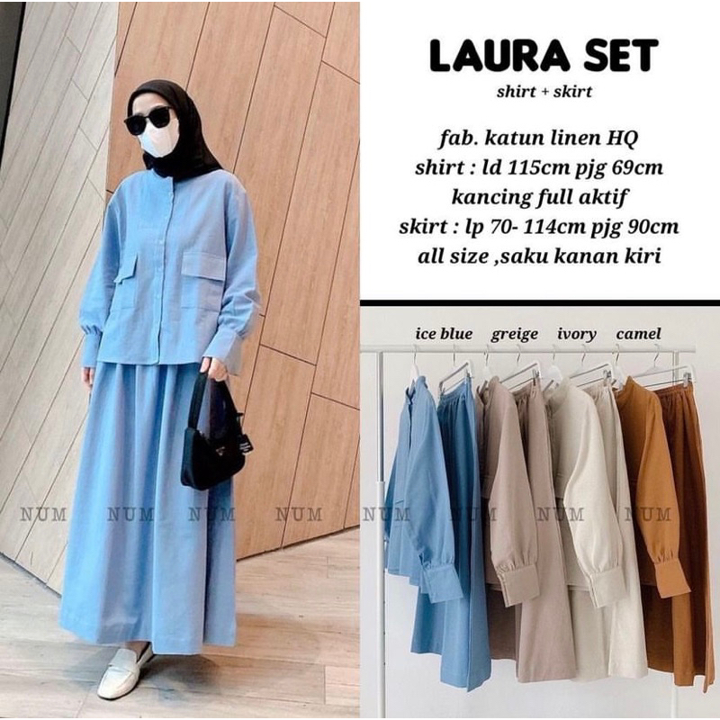 LAURA SET - SIMPLE ELEGANT - NEW MODEl - PAKAIAN WANITA - BISA COD