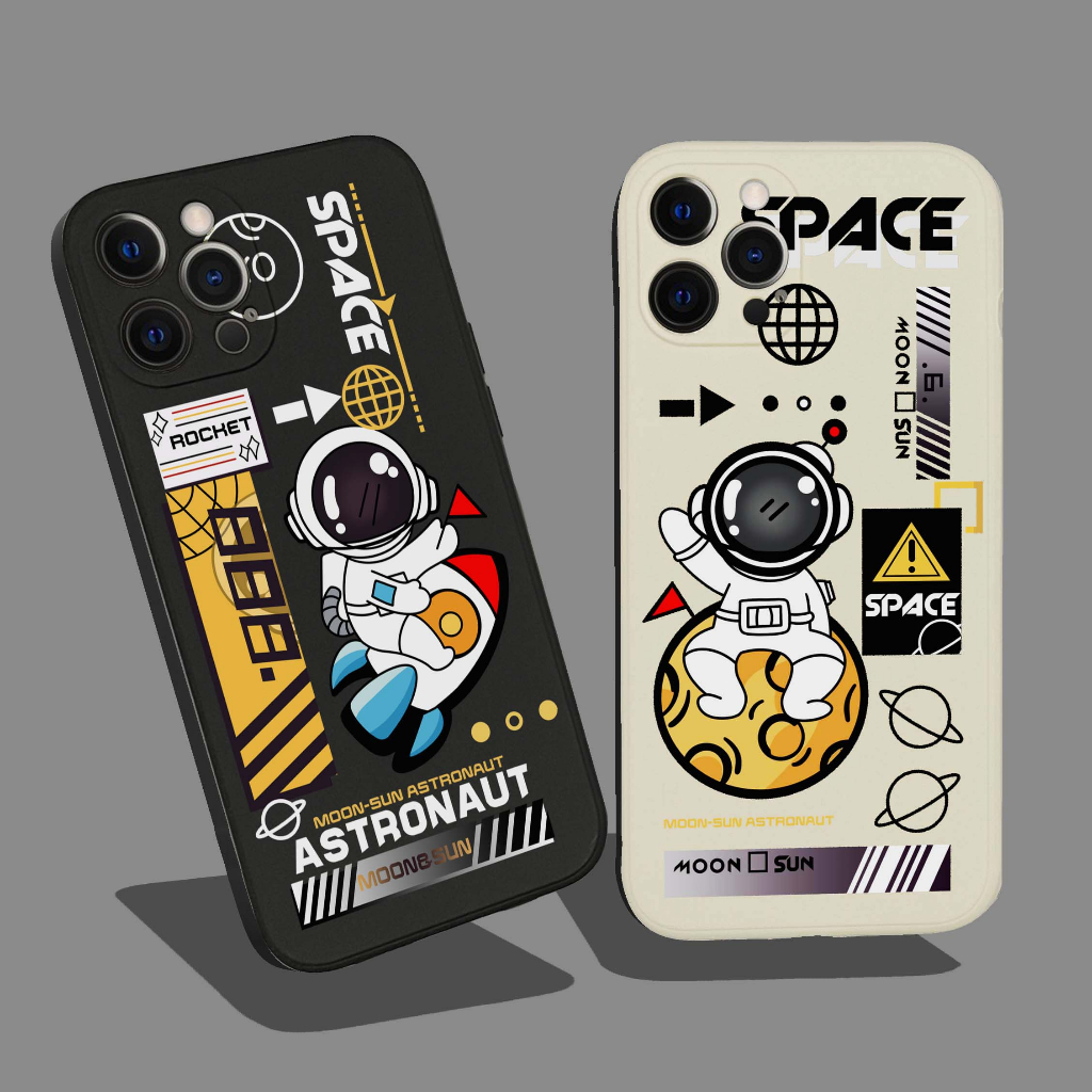 CASE ASTRONOUT UNTUK POCO M4 M3 PRO M5 M5S X3 X5 SQUARE EDGE