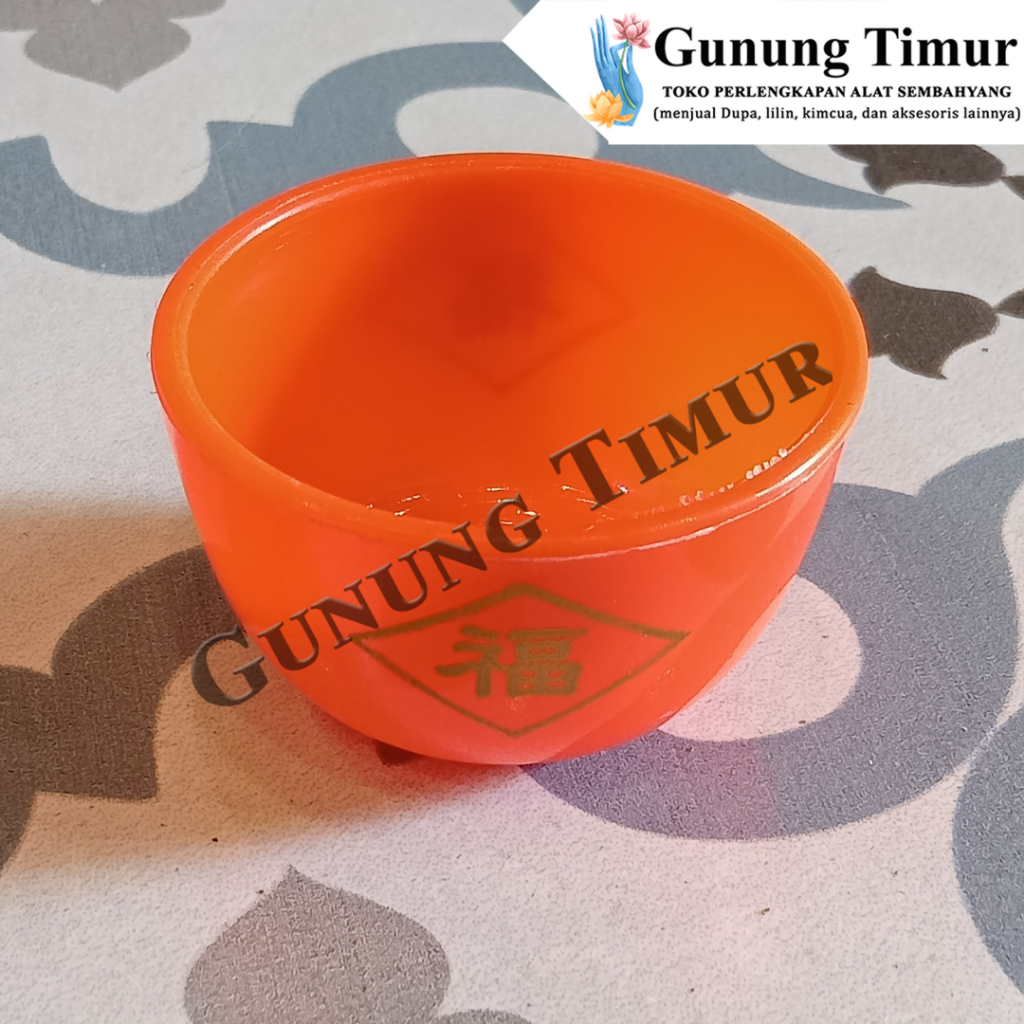 Cangkir Sembahyang bahan plastik Motif Hok (satuan)