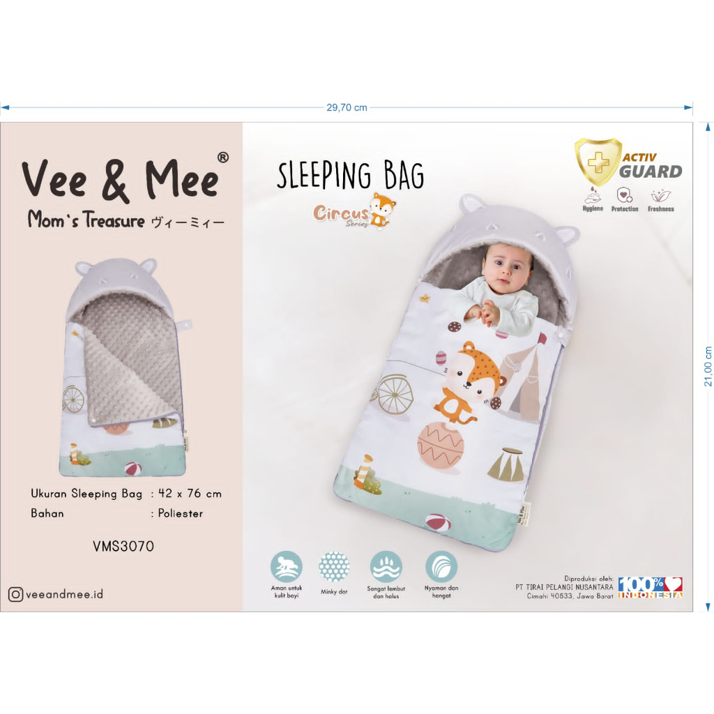 Vee&amp;Me VMS3070 Sleeping Bag - Circus Series