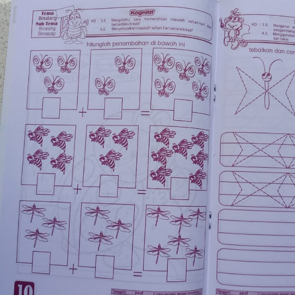 Buku Paket Tematik Untuk PAUD / TK A / TK B Isi 10 Buku