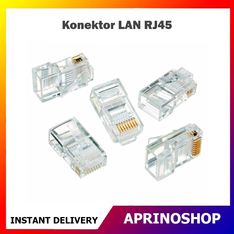Konektor RJ45 LAN Connector RJ45 Kepala Kabel UTP LAN RJ45