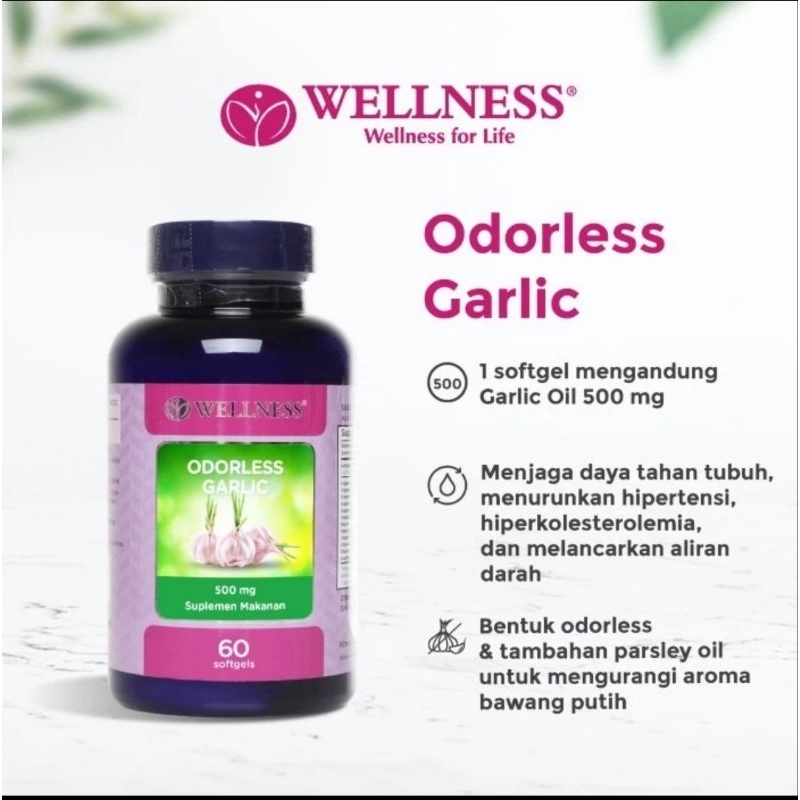 WELLNESS odorless garlic 60 untuk kardiovaskuler jantung hipertensi