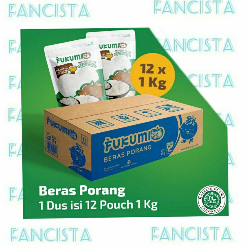 

Fukumi Beras Porang Shirataki Instan Per Dus (1kg x 12 Pouch)