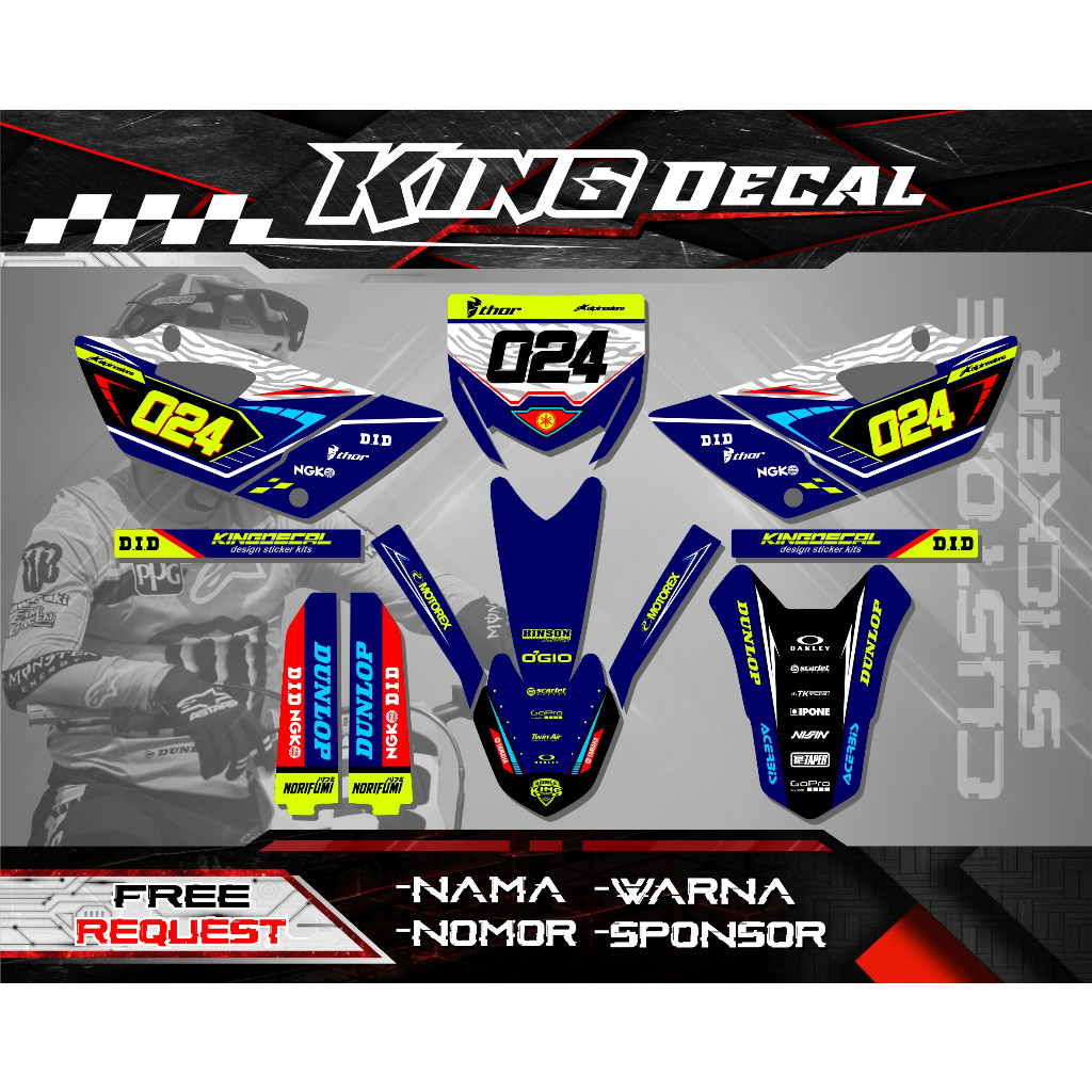 DECAL YZ 85 NEW BEBEK STIKER YZ STIKER GTX DECAL RBT STIKER RBT