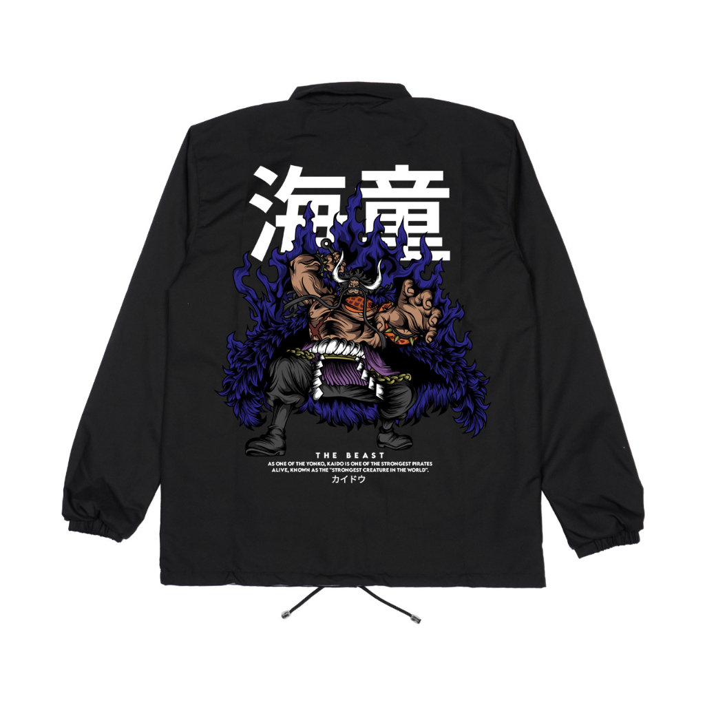 Afterrisen Jaket Coach Windbreaker Anime One Piece Kaido