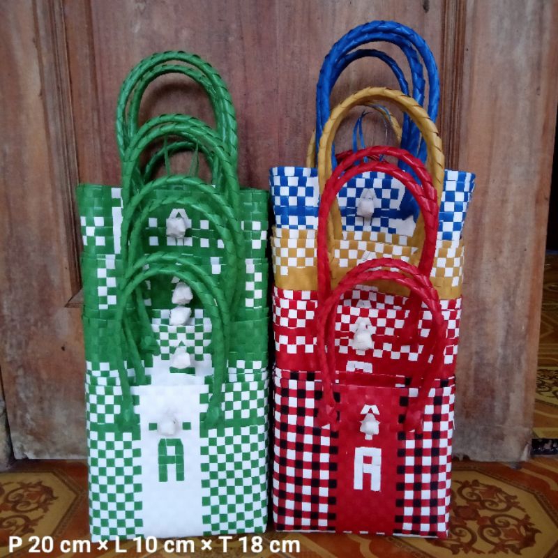 Tas Unyil Anyaman Plastik / Tas Spesial Nama / Tas Bayi ( Bisa Request Huruf )