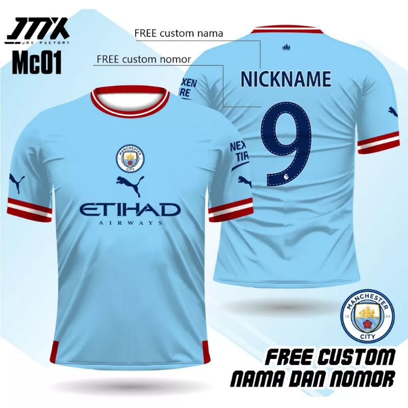 jersey sepak bola man city home 2022 2023 baju bola