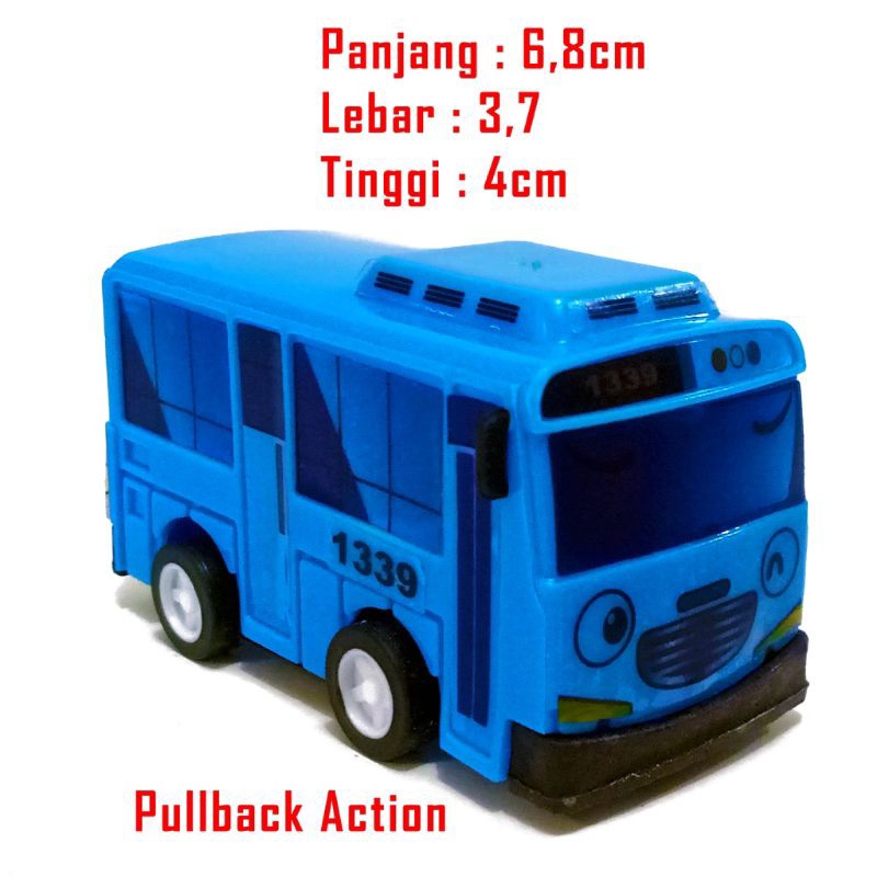 MAINAN ANAK COWO BUS PULLBACK ACTION BUS BIRU BUS KECIL