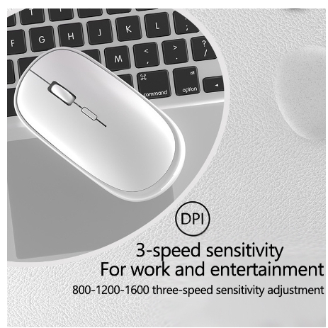 Mouse Wireless silent bisukan Slim Tipis 2.4G Optical Portabel Mouse Gaming Office Dengan Untuk PC Laptop