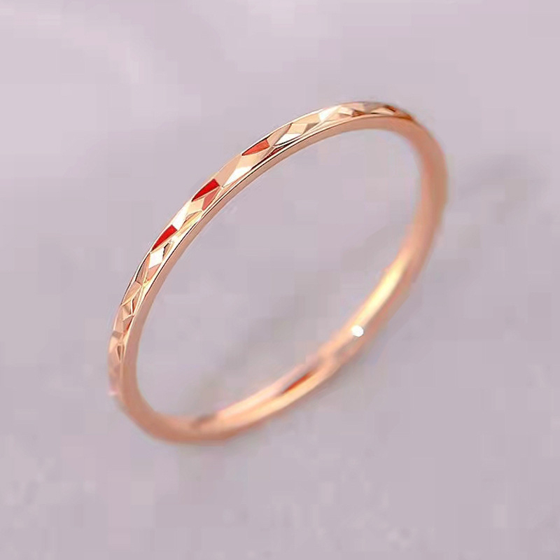 Cincin tipis elegan titanium korea style anti karat