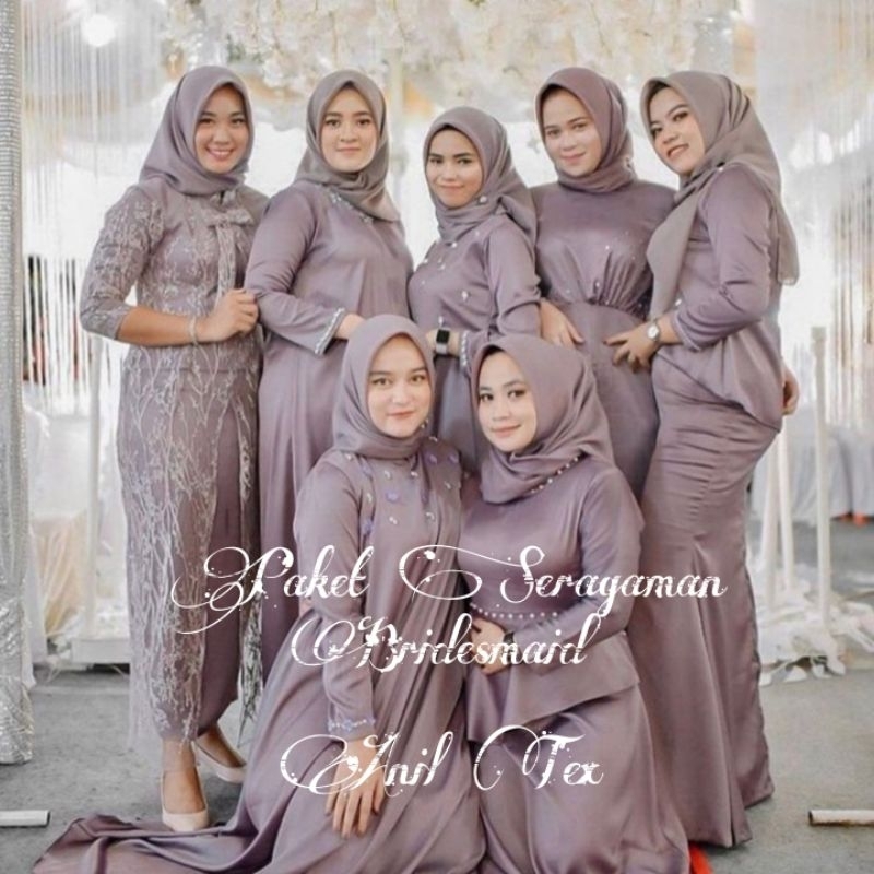 Paket Seragaman Bridesmaid / Baju Nikah / Baju Wisuda / Seragaman Keluarga