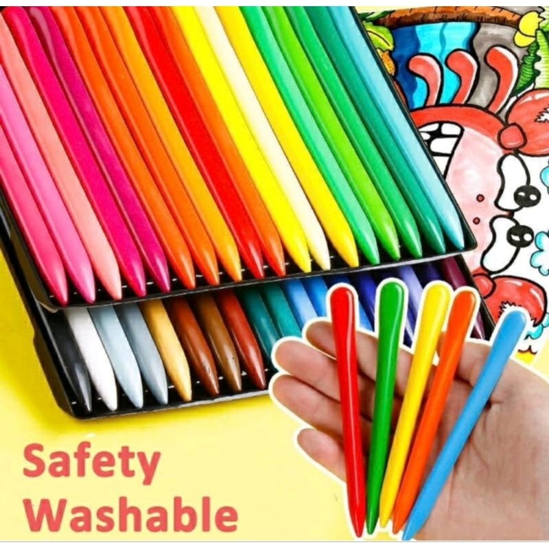 

Triangle Magic Crayon Anti Kotor Anti Patah Mudah Dicuci Plastic crayon krayon ajaib segitiga Aman Safe Mewarnai Anak