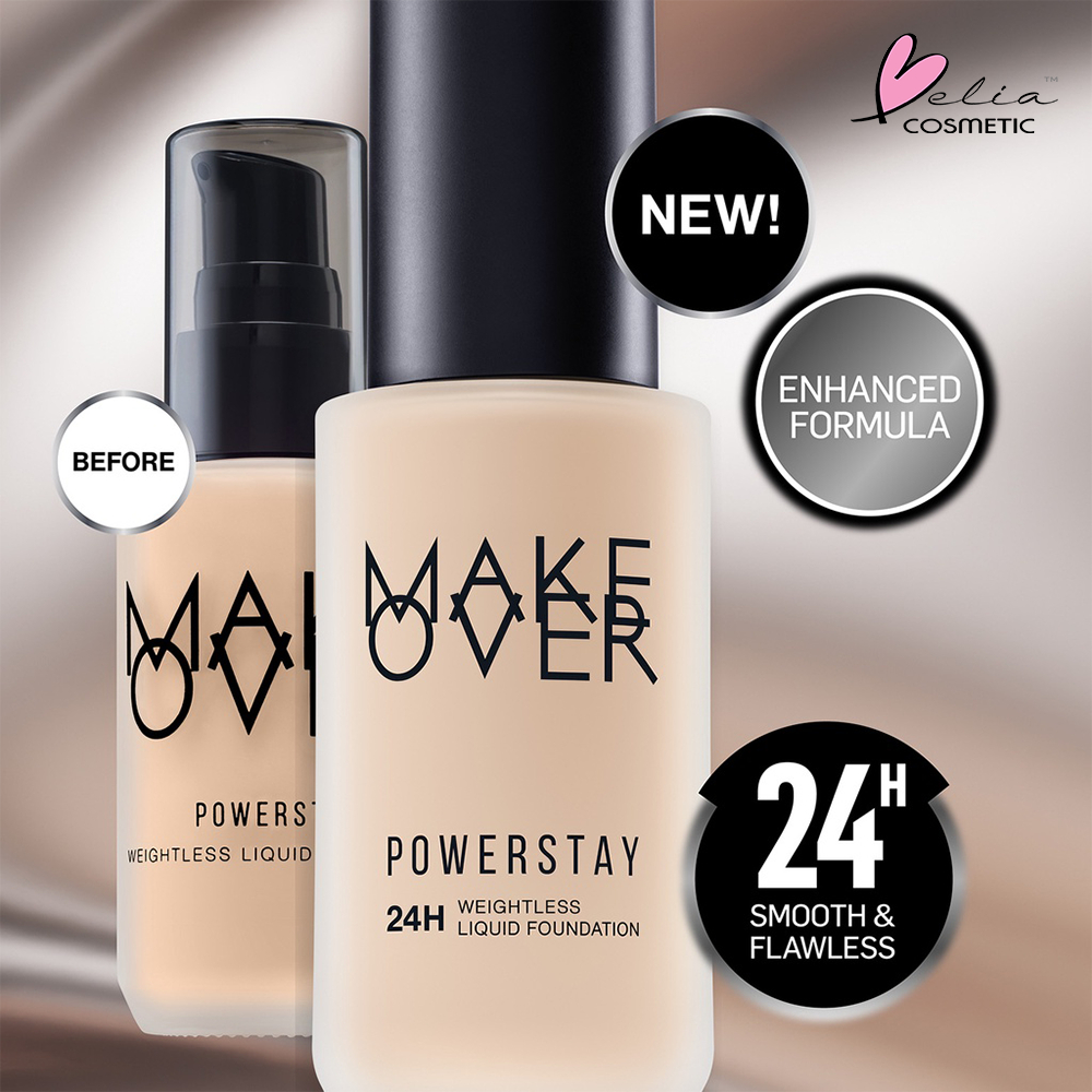 ❤ BELIA ❤ Make Over Powerstay Weightless Liquid Foundation 24Hours Oil Control(kulit normal to oily)