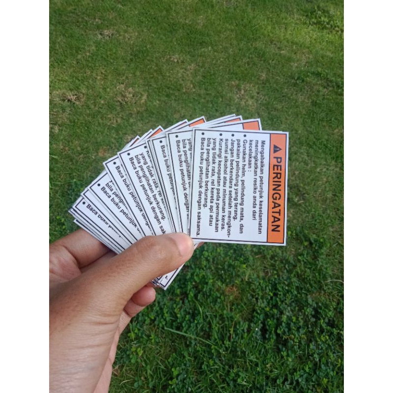 Stiker PERINGATAN SATRIA 2 TAK