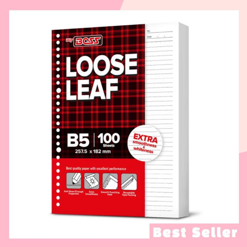 

Loose Leaf Big Boss B5 Bergaris 1 Pack 100 Lembar