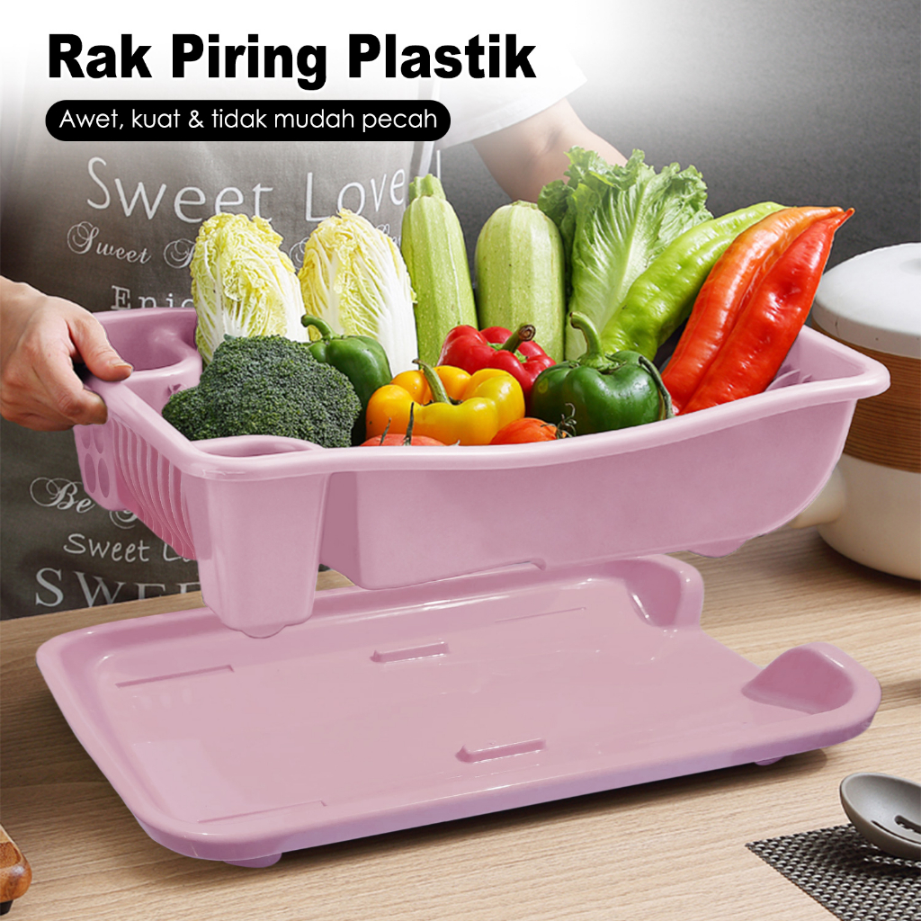 Luxuryparty /PBR-C Rak Piring Dan Sendok Plastik / Rak Piring Plastik / Rak Piring Serbaguna / Rak Piring Dapur Baskom / Rak Piring Plastik