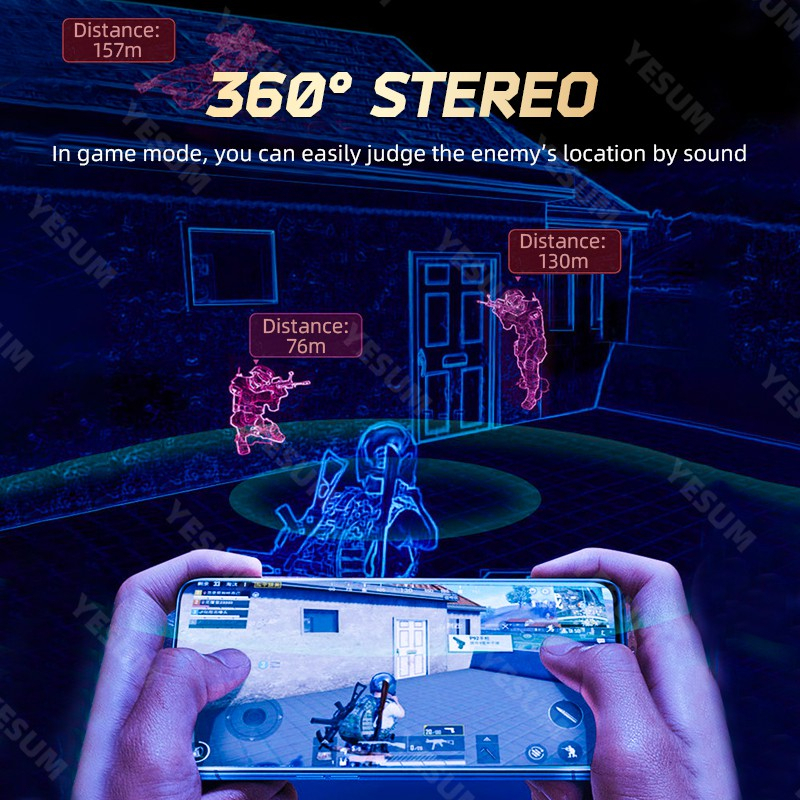 【BT030】Fxing S11 New Gaming Wireless Bluetooth low-latency Earphone TWS Headset Hoise-cancelling HD Calling Long Battery Life