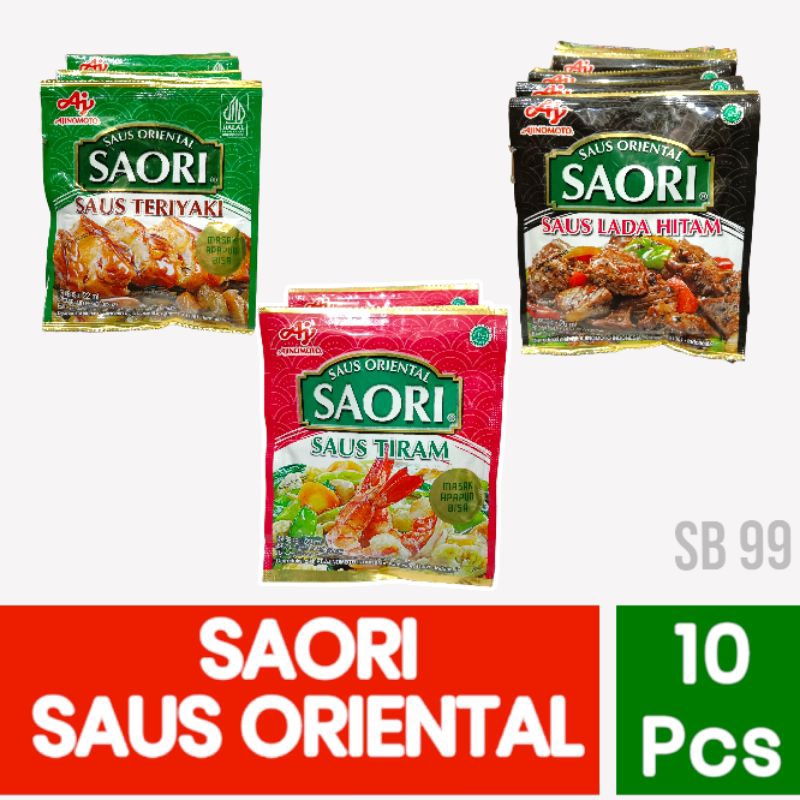 

saori saus tiram/teriyaki/lada hitam sachet isi 10