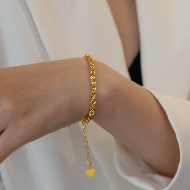 AZ275 【Barang spot】Gelang Tangan Wanita Lapis Emas Anti Karat Fashion Wanita Xuping Jewelry Gelang Aksesoris Mewah