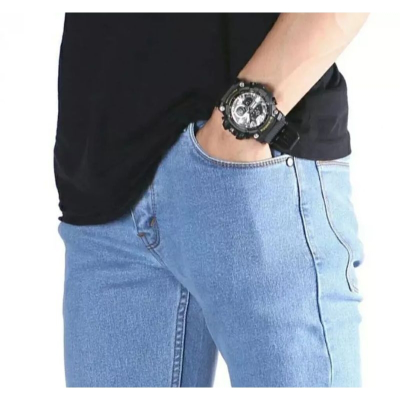 CELANA JEANS PRIA PANJANG STANDAR REGULER BASIC PANTS / JEANS PRIA PANJANG COWOK MURAH TERLARIS 4 WARNA JEANS PANJANG PRIA BIRU MUDA HITAM BIRU TUA NAVY GARMEN BAHAN DENIM