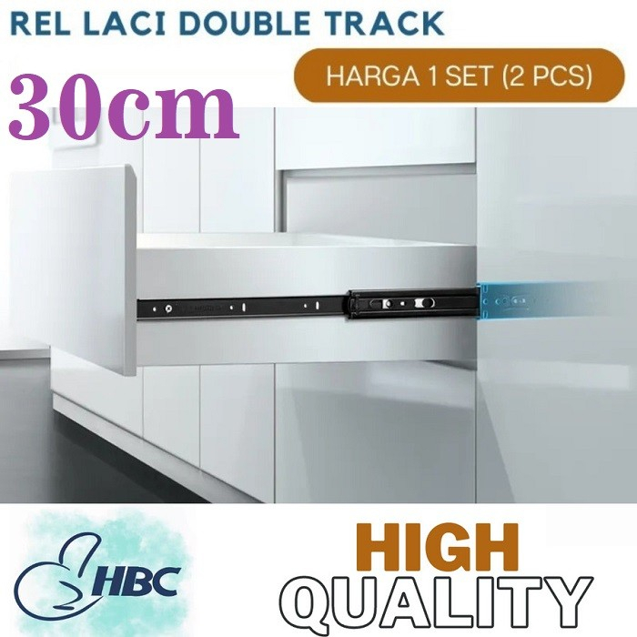 Rel Laci Double Track 3508 Full Extension 30cm - High Quality